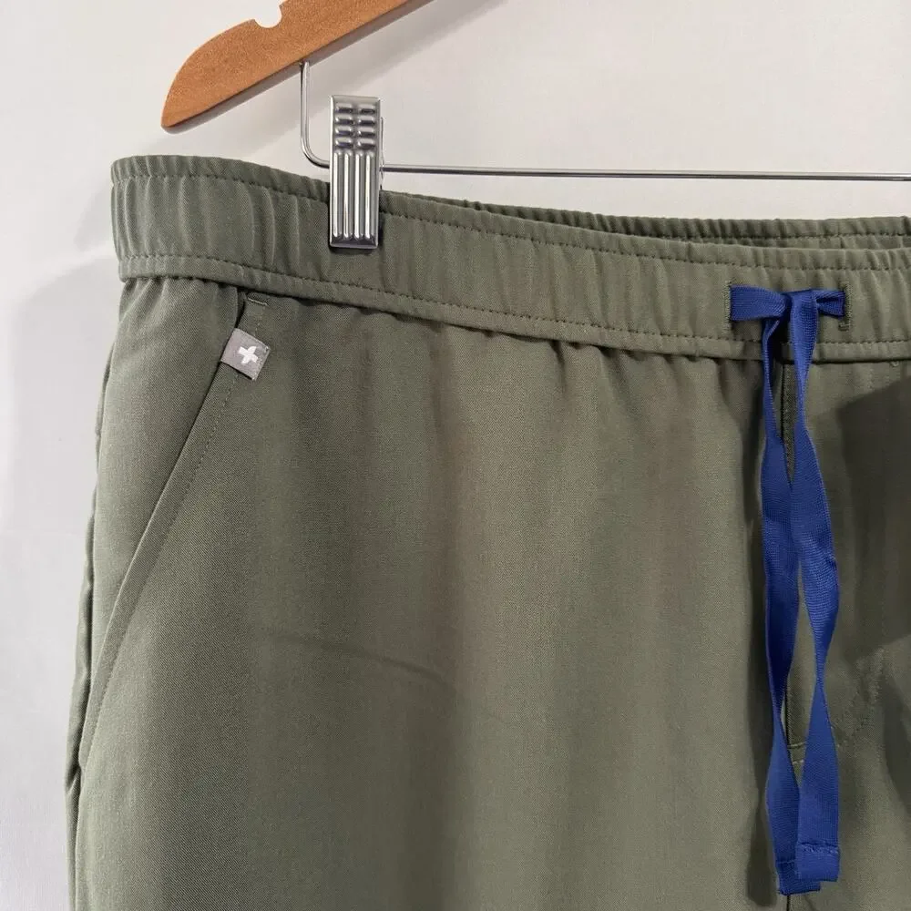 FIGS Scrub Pants Mens 2XL Short Tansen Jogger Green Slim Fit Technical Medical
